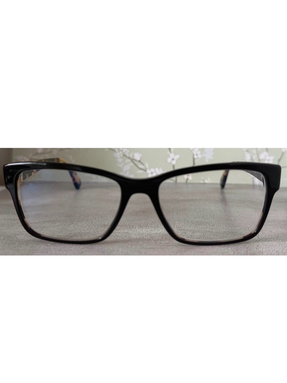 Prada Black Front and Tortoiseshell Temple Glasses